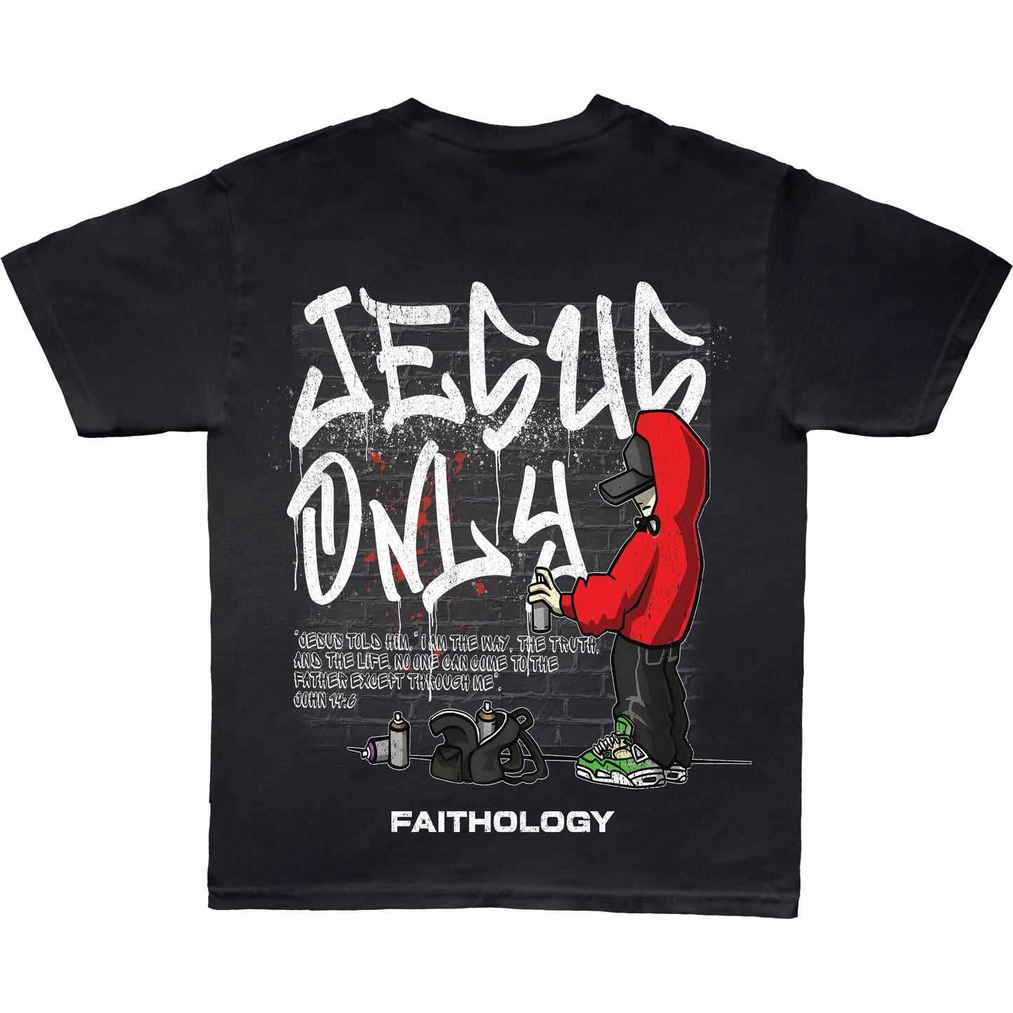 Jesus Only Street Graffiti - Black Tee
