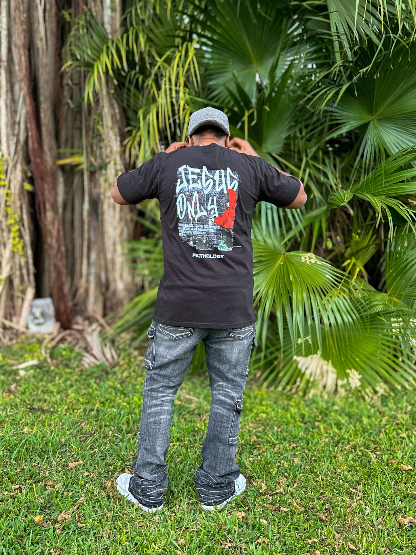 Jesus Only Street Graffiti - Black Tee