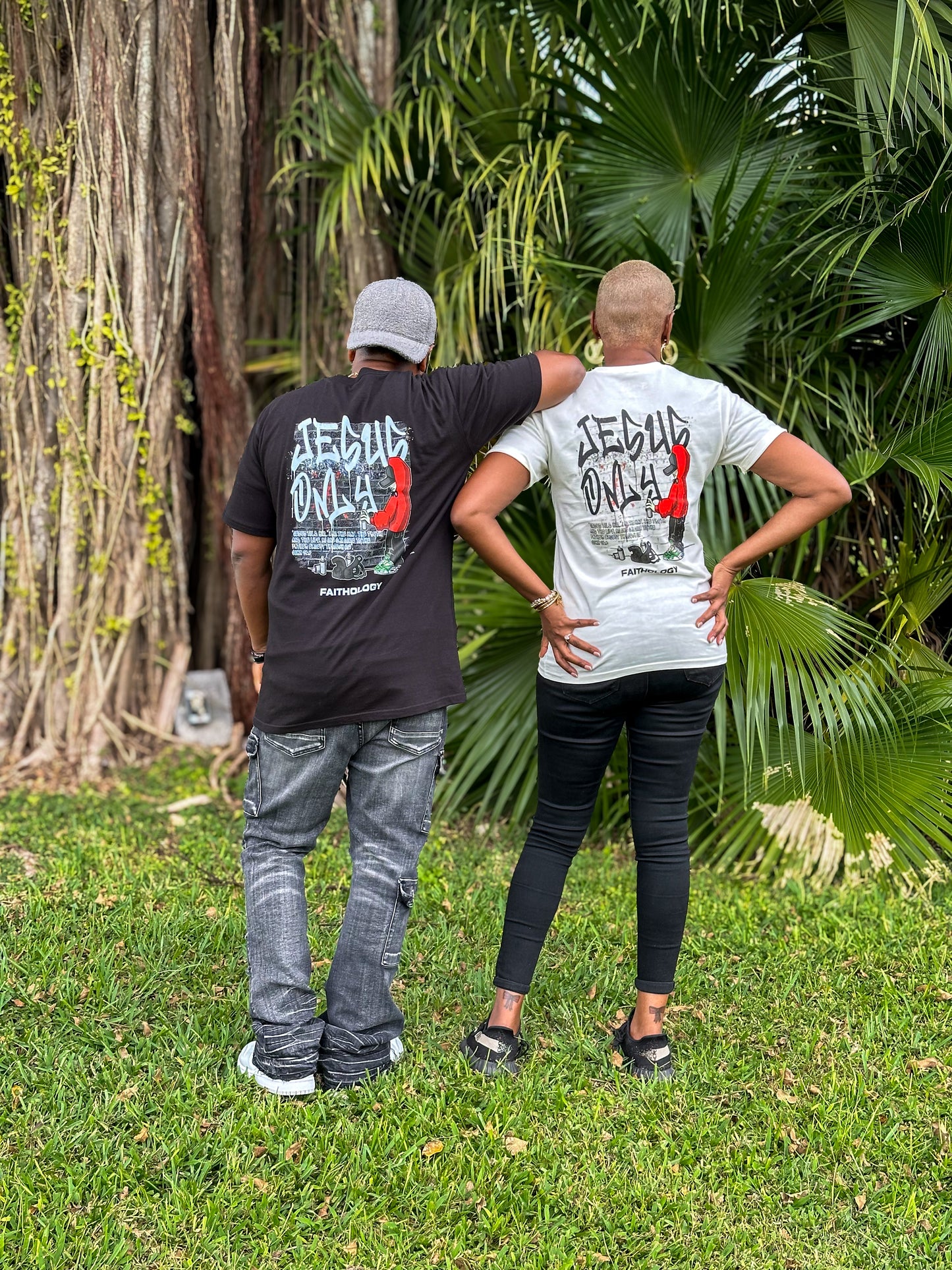Jesus Only Street Graffiti - Creme Tee
