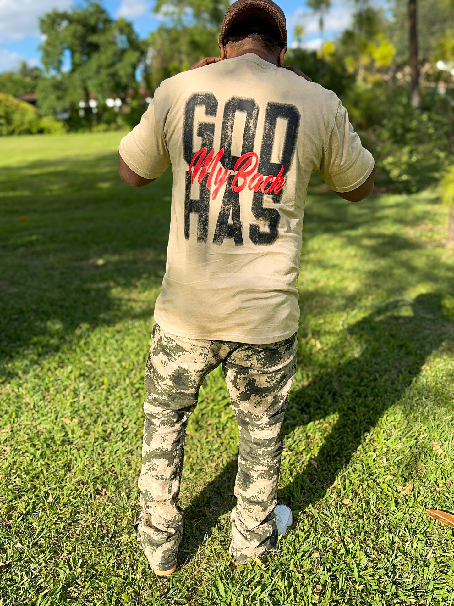 God Has My Back - Mushroom Tee
