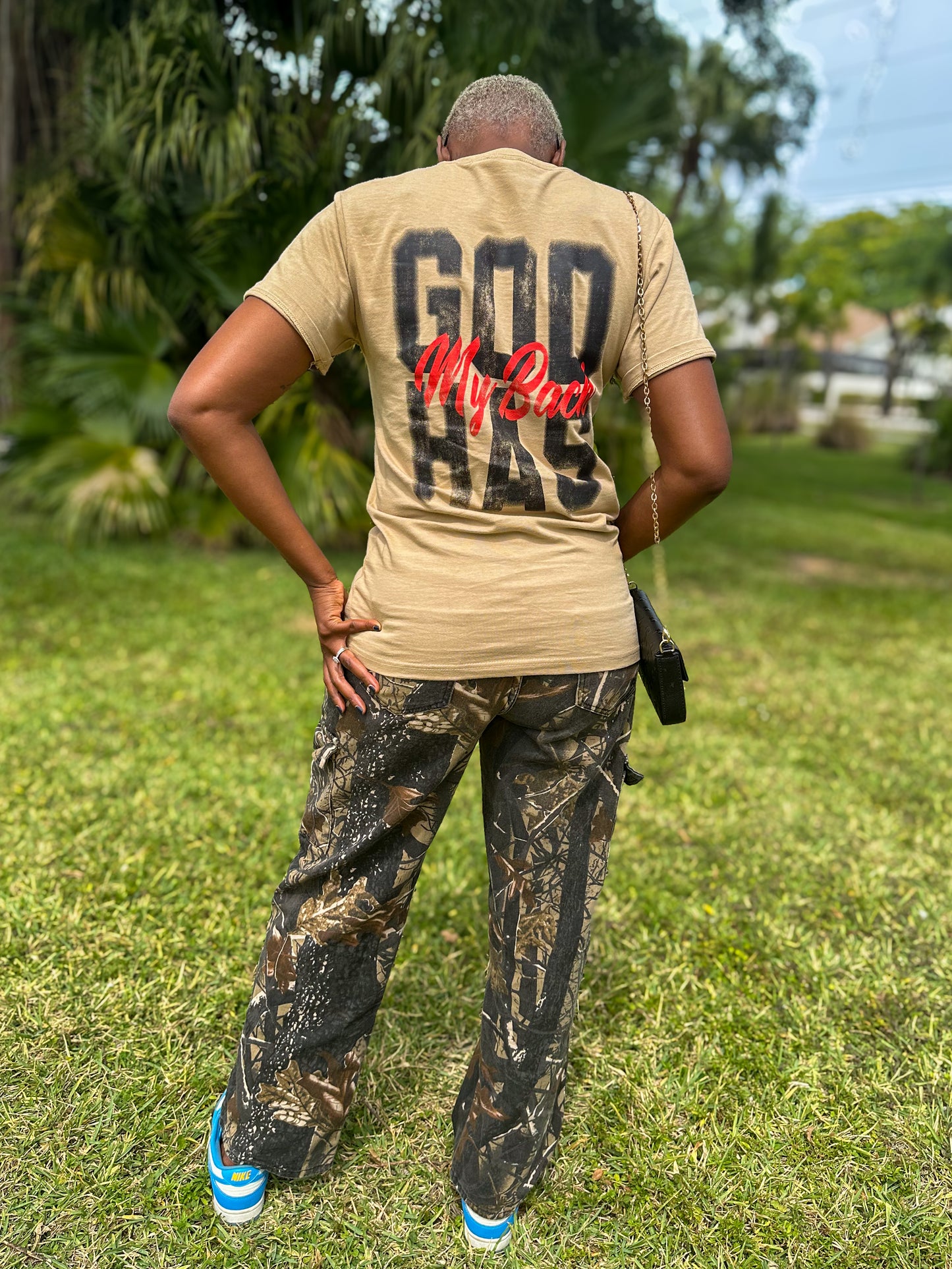 God Has My Back - Mushroom Tee