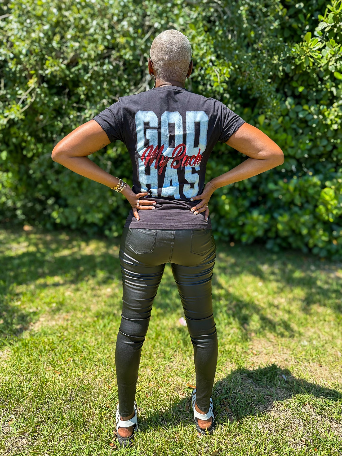 God Has My Back - Black Tee
