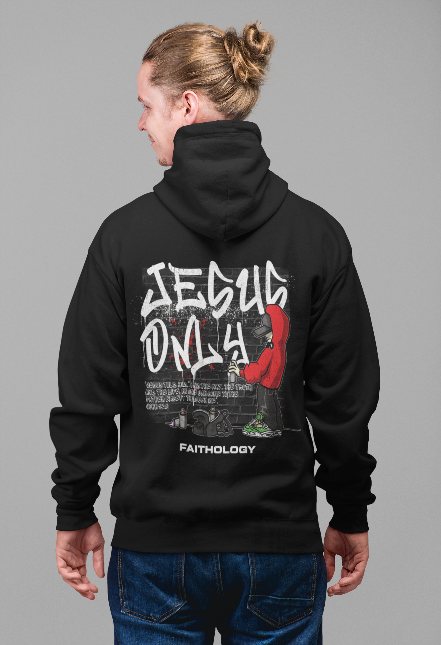 Jesus Only Street Graffiti - Black Hoodie