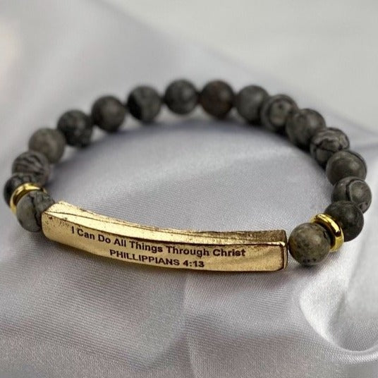 PHILLIPPIANS 4:13 Beaded Bracelet