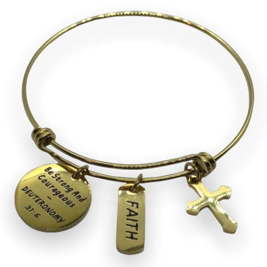 DEUTERONOMY 31:6 Charm Bangle