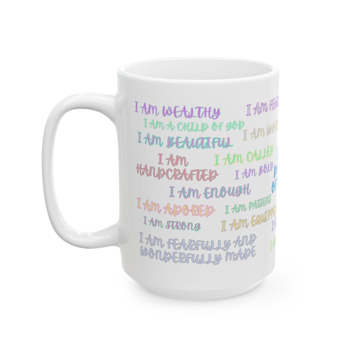 I AM AFFIRMATION Pastel Mug, (11oz, 15oz)