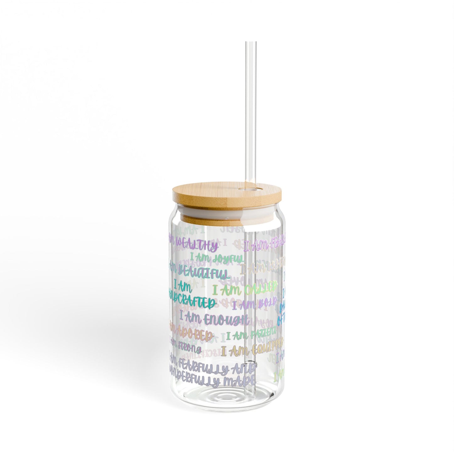 I AM AFFIRMATION GLASS TUMBLER, 16 oz