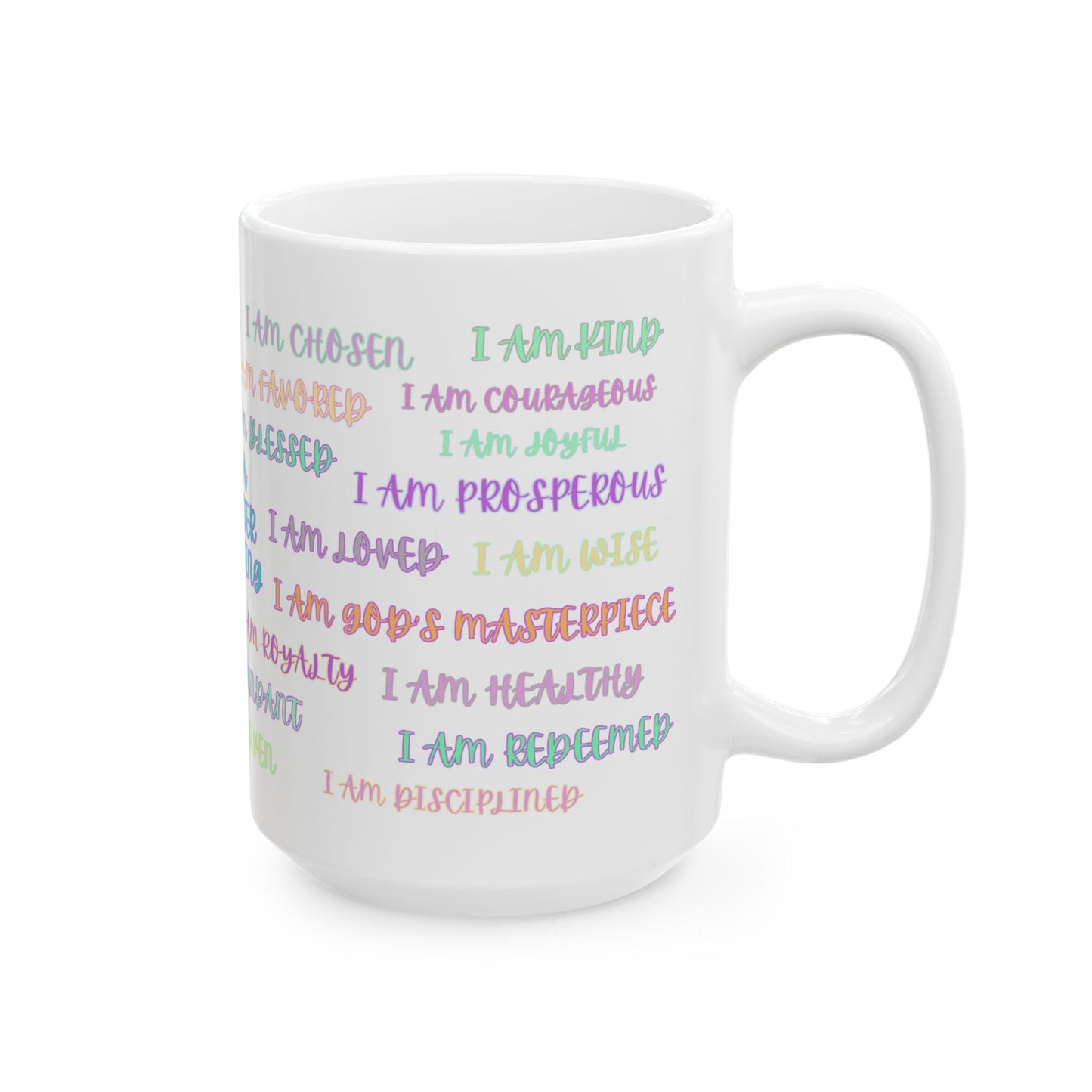 I AM AFFIRMATION Pastel Mug, (11oz, 15oz)