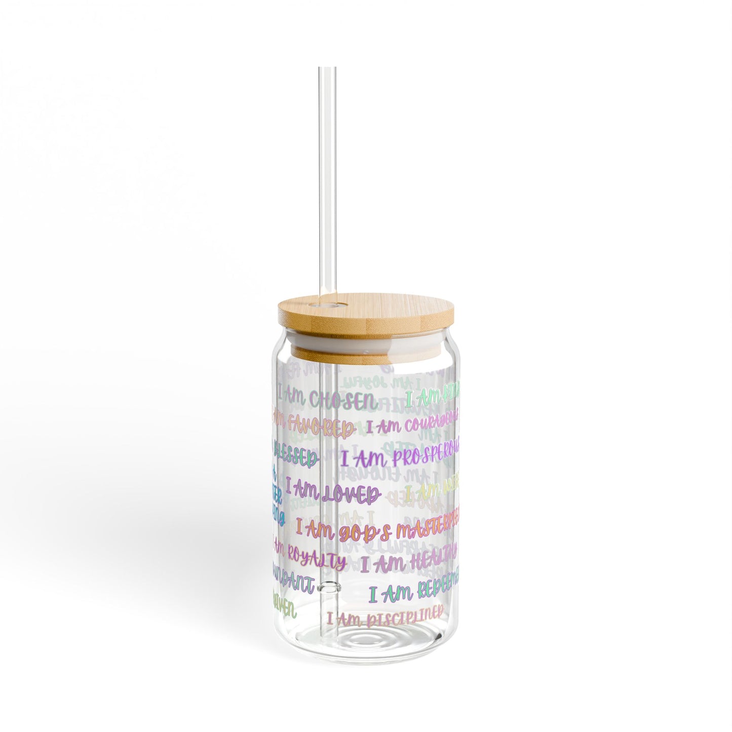 I AM AFFIRMATION GLASS TUMBLER, 16 oz