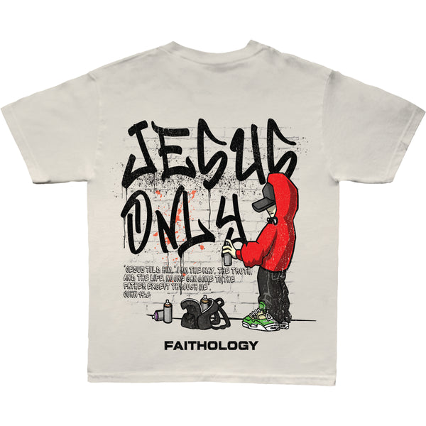 Jesus Only Street Graffiti - Creme Tee – FAITHOLOGY