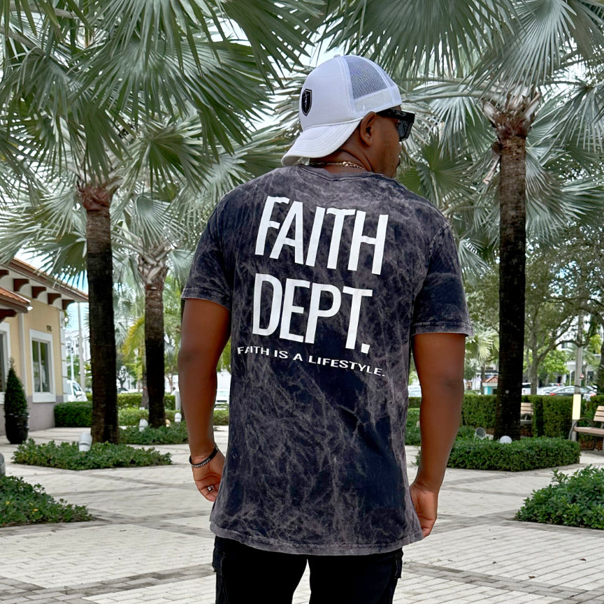 Faith Dept. - Cloud Black Tee