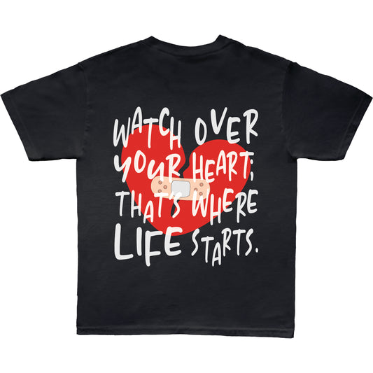 GUARD YOUR HEART Black Tee