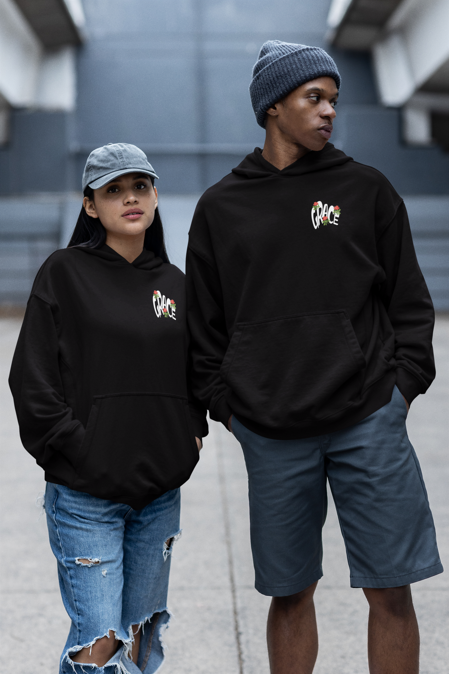 Grace - Black Hoodie