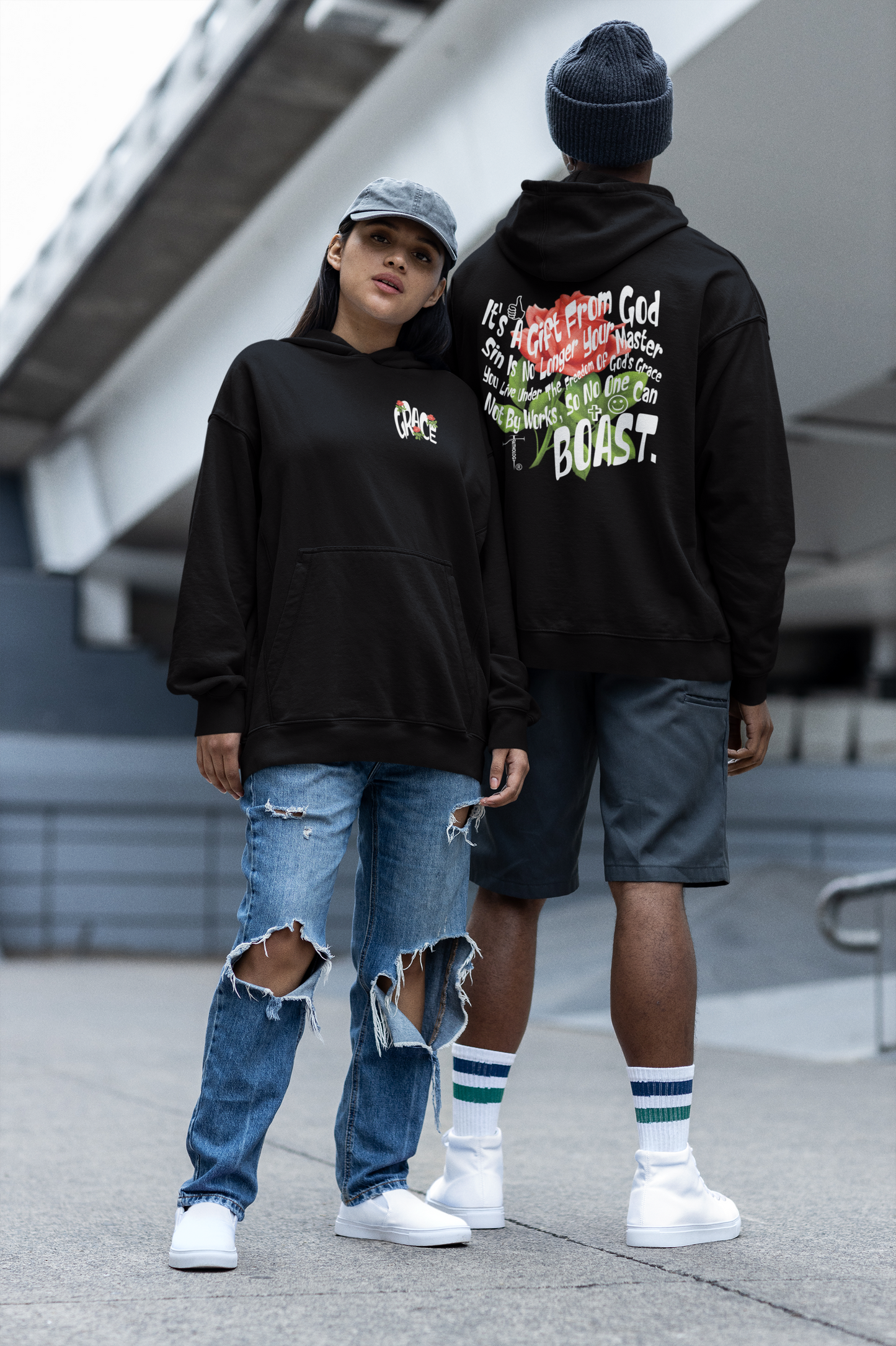 Grace - Black Hoodie