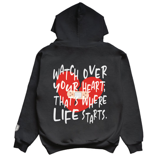 GUARD YOUR HEART Black Hoodie