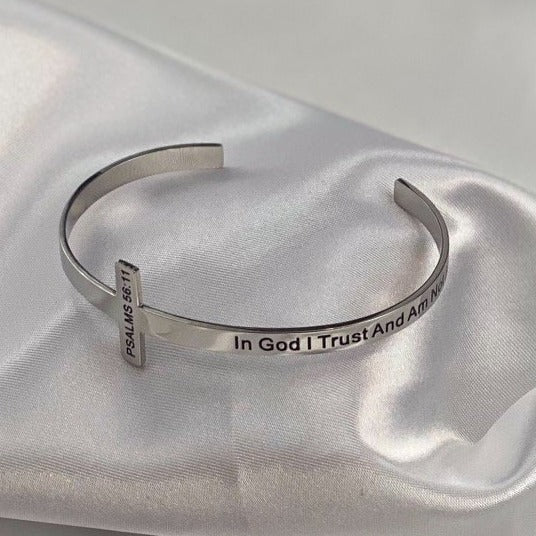 PSALM 56:11 Cross Bangle