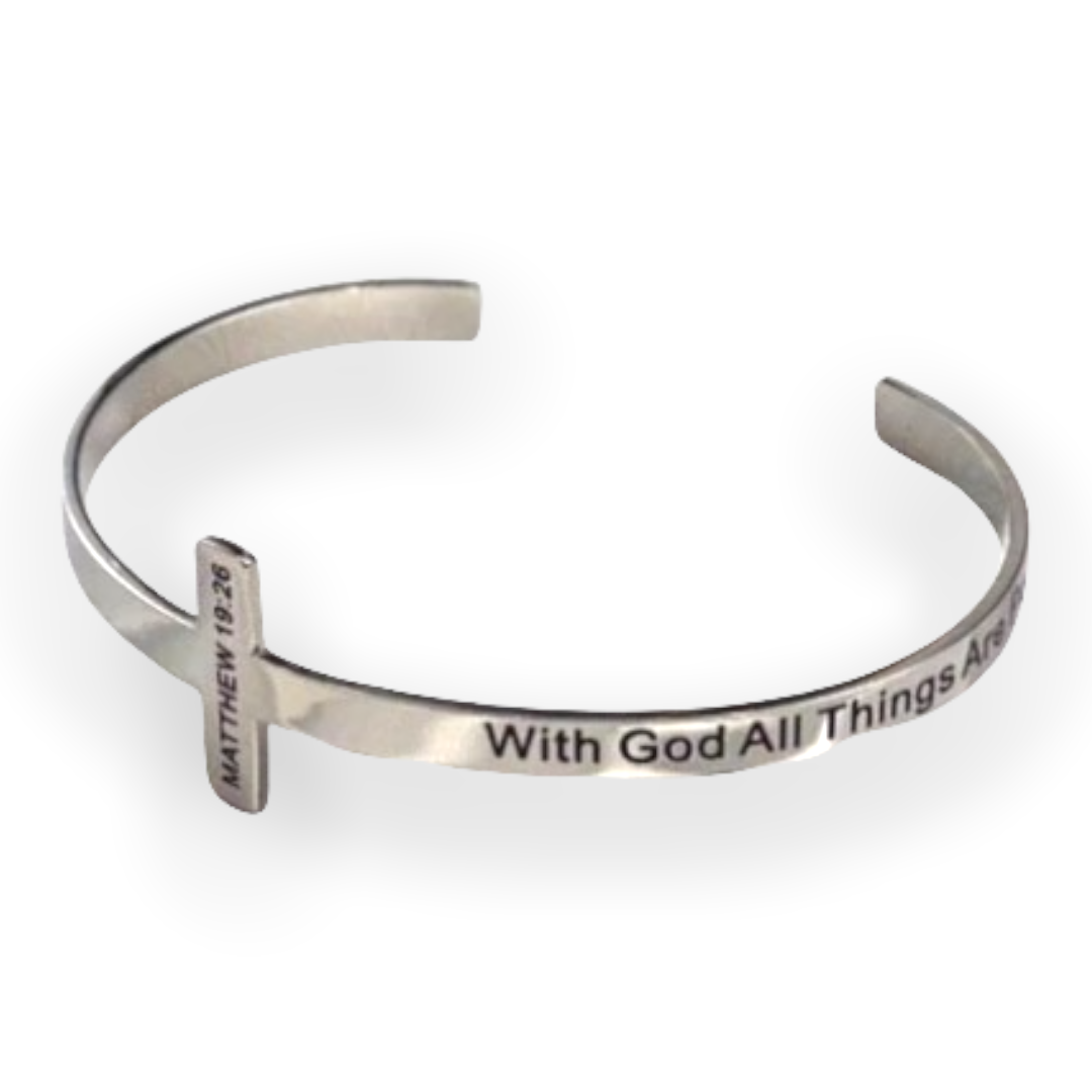 MATTHEW 19:26 Cross Bangle