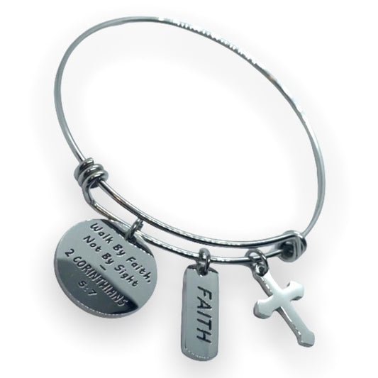 2 CORINTHIANS 5:7 Charm Bangle